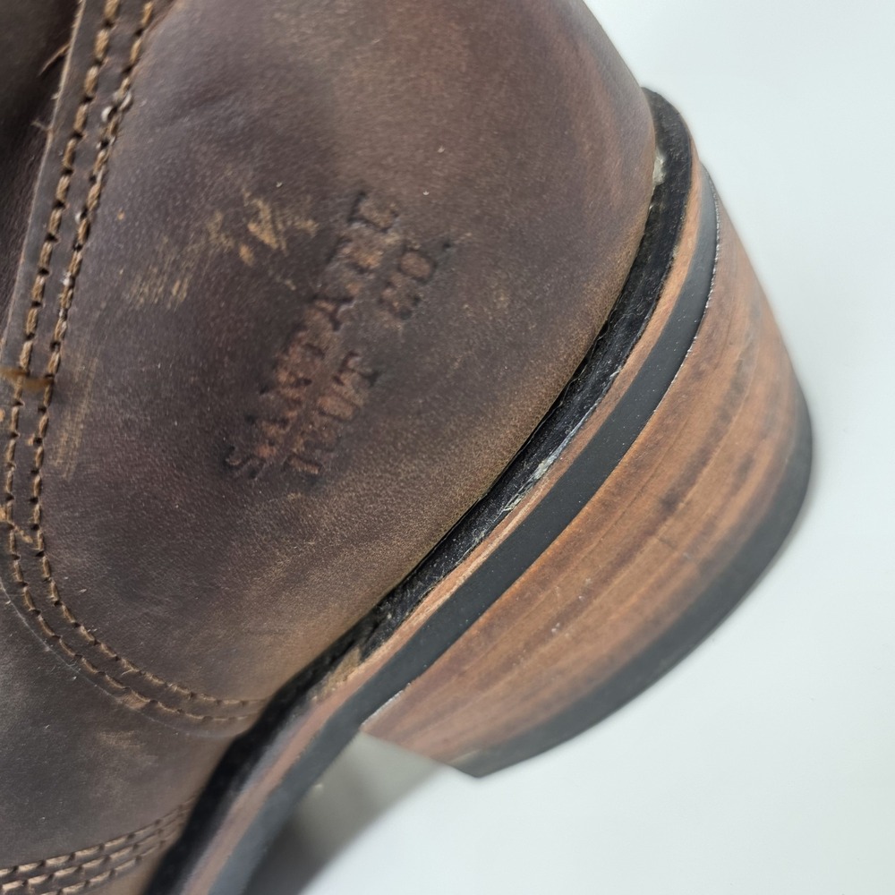 Santa Fe Boot Company Packer Logger 10 EE Work Lace Up WIDE Boots Brown Leather - Picture 9 of 16